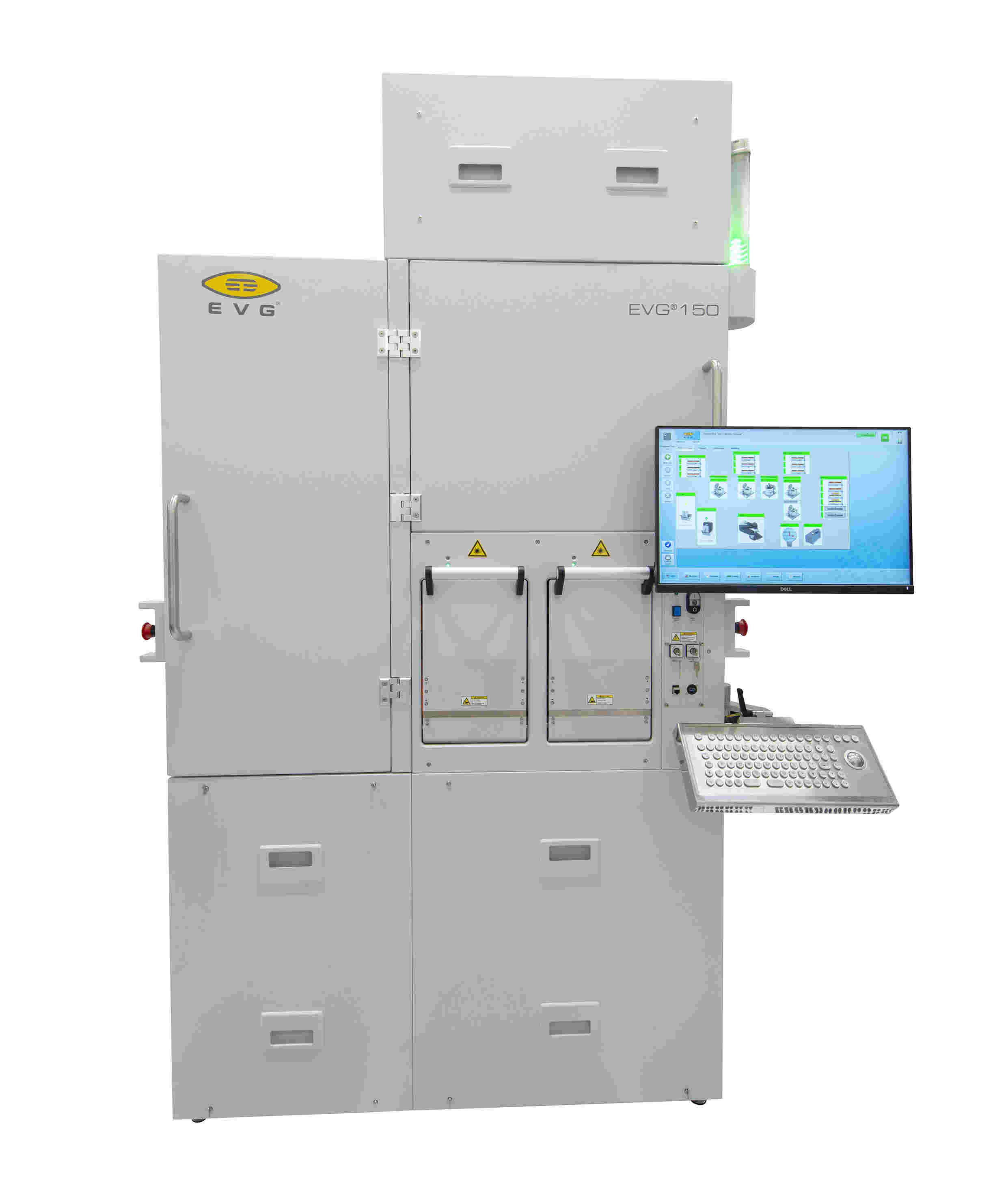 The next-generation EVG®150 automated resist processing system maintains the industry-leading capabilities of the previous-generation platform while adding advanced features and enhancements that provide even greater throughput (by up to 80 percent) and versatility, as well as smaller tool footprint (by nearly 50 percent). 