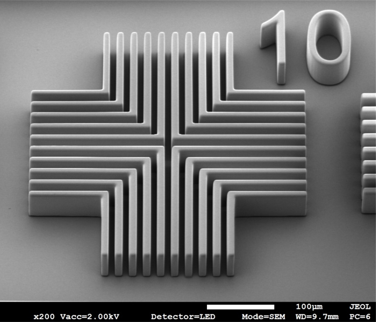 MLE™ exposure in 50 µm thick layer JSR THB 151N negative tone resist 