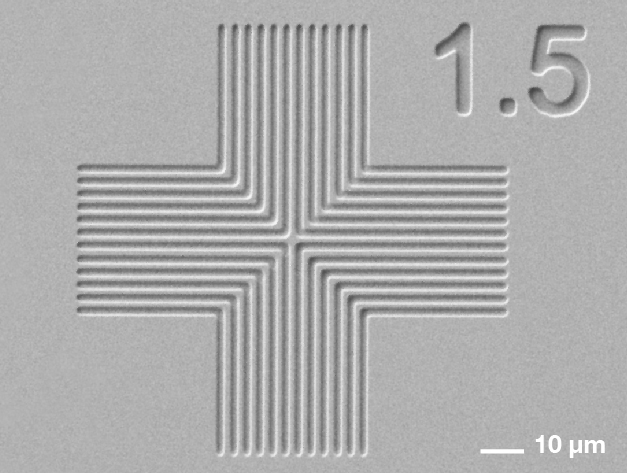 MLE™ exposure - Pos. AZ MIR 701, LT: 1 µm