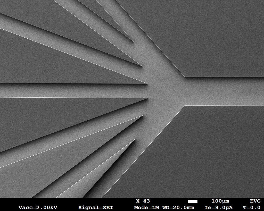 50 µm high-aspect ratio lithographic patterning for micro fluidic applications